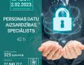 Personas datu aizsardzības speciālists - no 12. janvāra